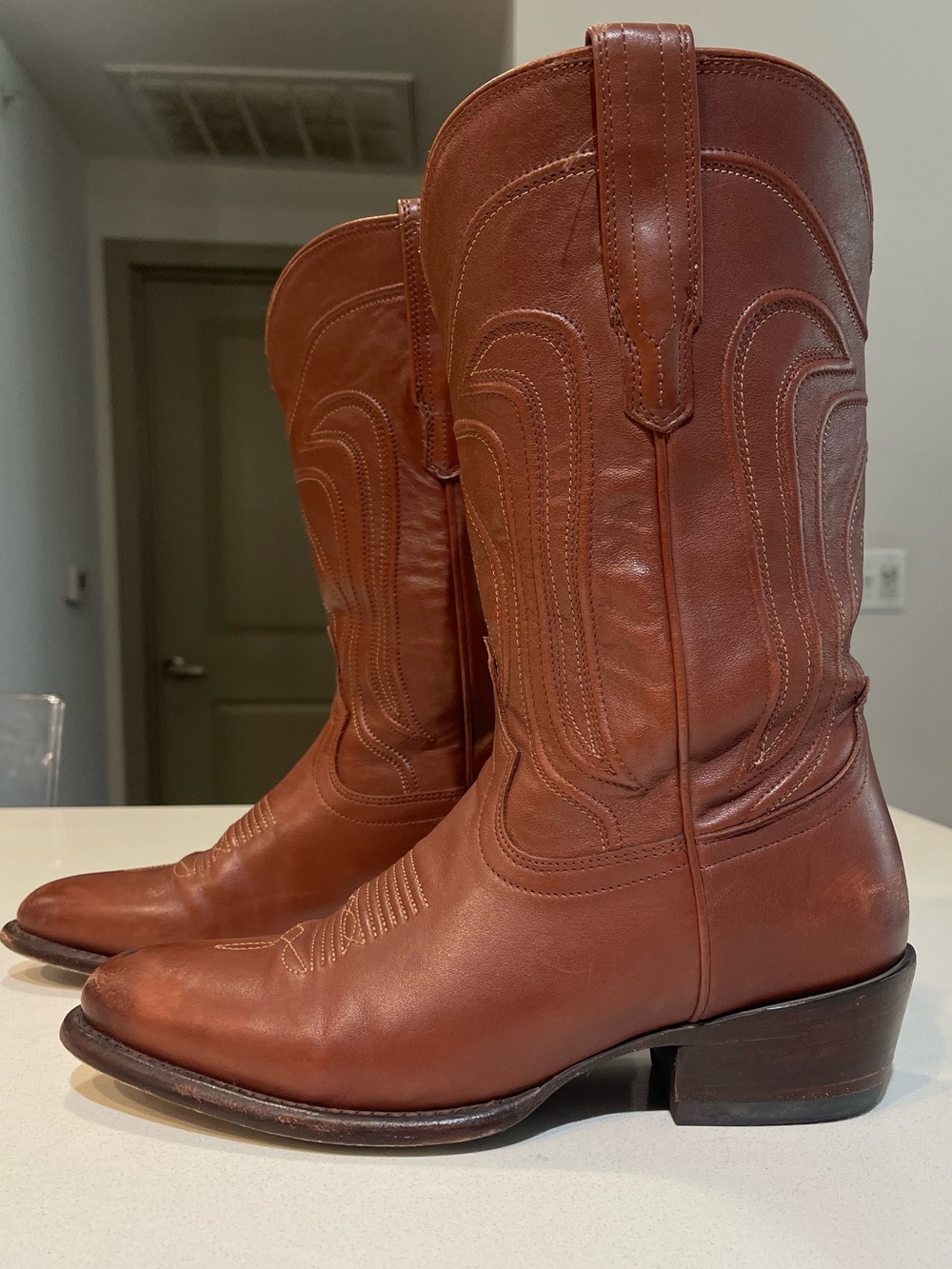 Women's TECOVAS Leather Cowboy Boots - Brown